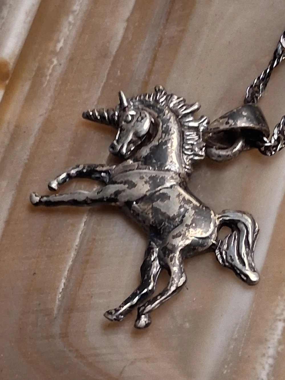 Silver Unicorn Pendant Necklace - Women's Jewelry